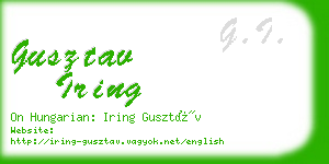 gusztav iring business card